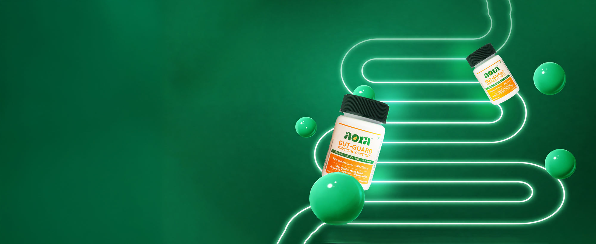 Aora Gut-Guard probiotics capsules for immunity and gut health
