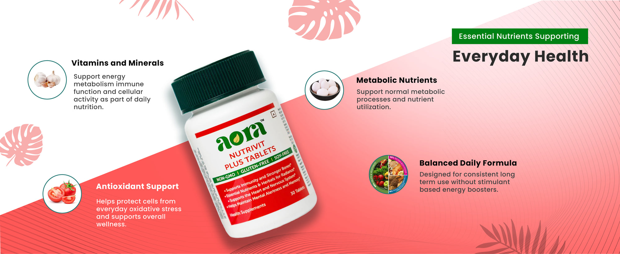 Best multivitamin tablets Aora Nutrivit Plus for nutritional support
