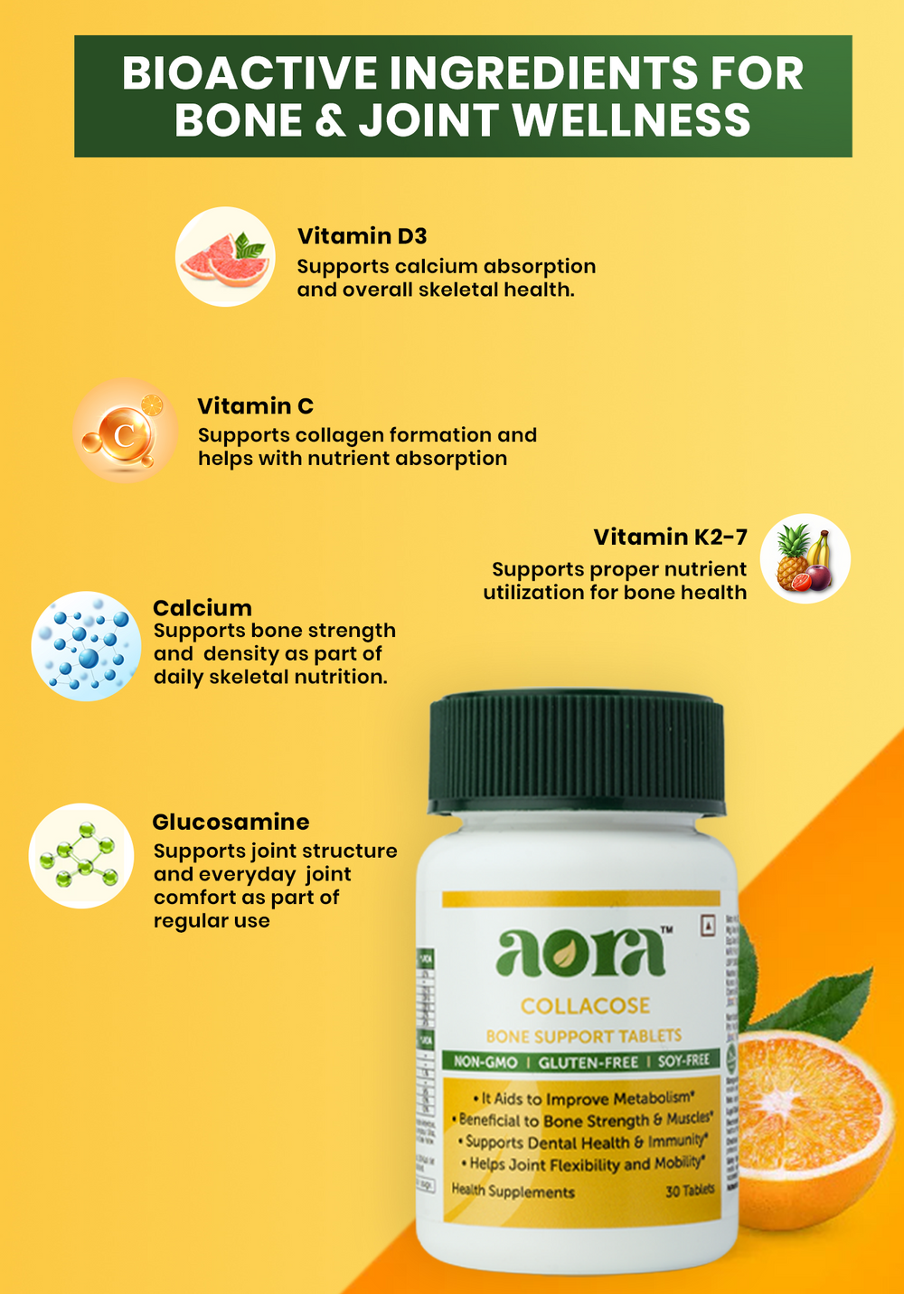 Bone health supplements for daily calcium and bone strength